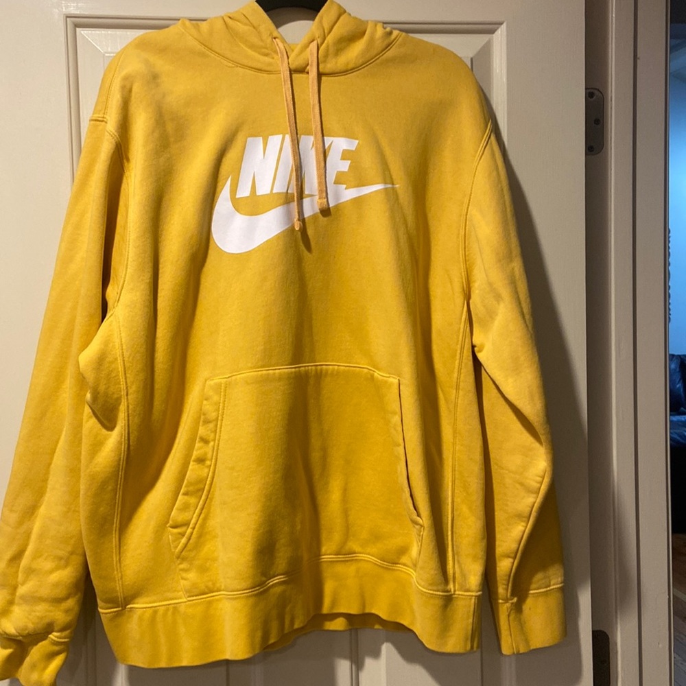 Nike yellow mens hoodie XL
